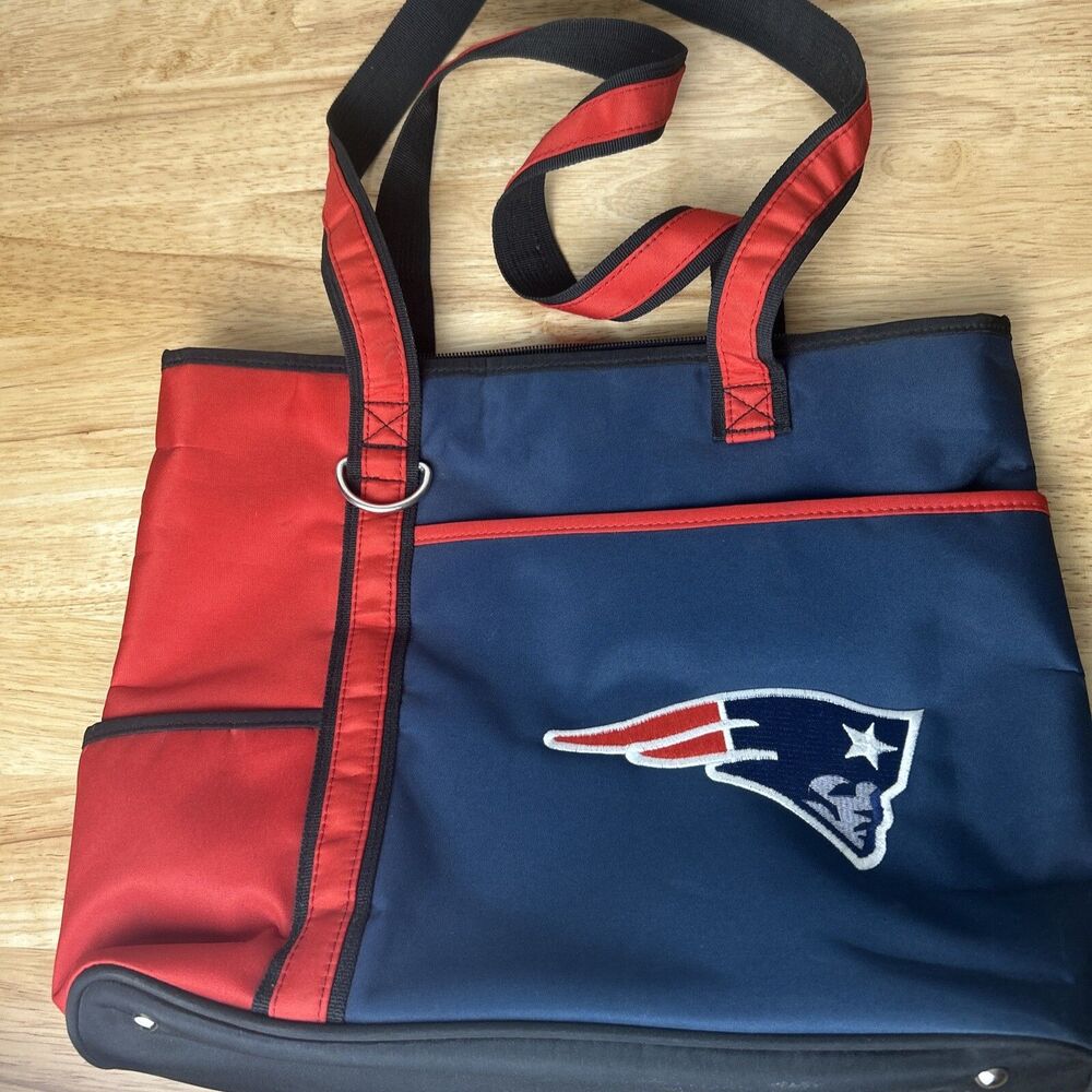 NFL  Patriots Tote Bag Red and Blue Embroidered Logo